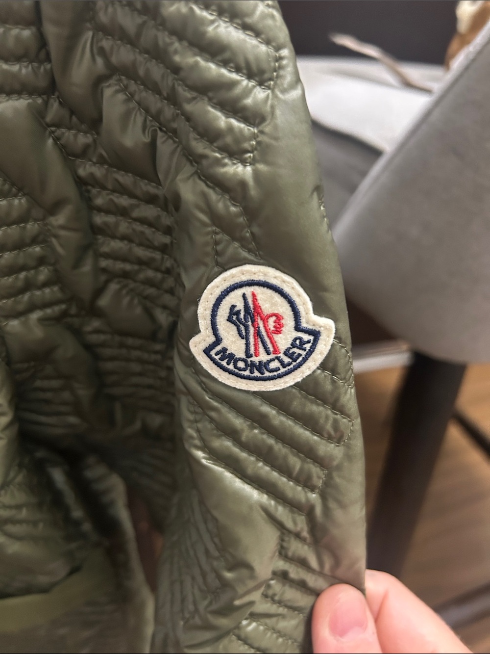 Moncler Libellule Geometric Quilted Short Down Jacket - Picture 5 of 8